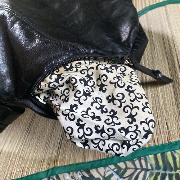 Genuine Black Leather Hobo Bag - Picture 12 of 15